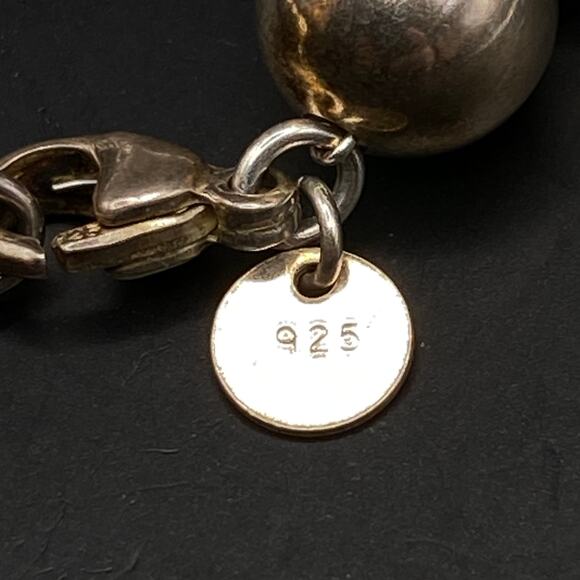 TIFFANY HARDWEAR Ball Bracelet in Silver, 10 mm, Size Small 7” -  NEW $700 - Picture 4 of 11